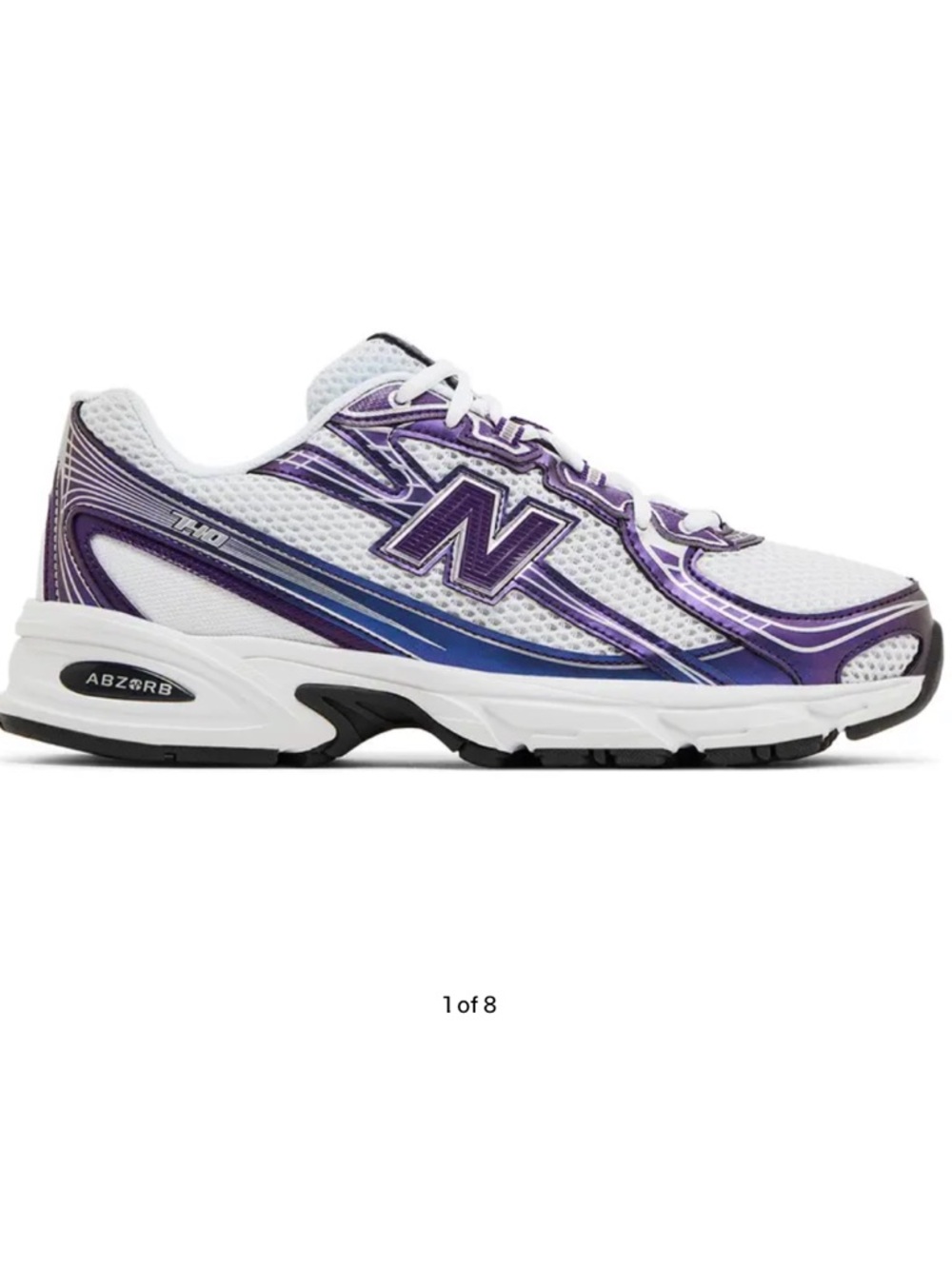 Mens New Balance 740s White & Purple